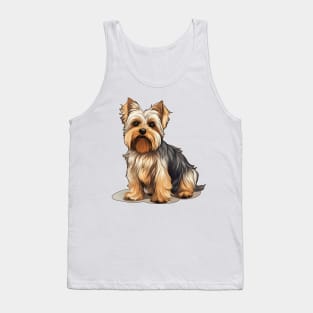 Biewer Terrier Dog Illustration Tank Top